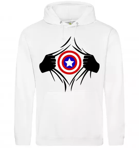 Жіноча толстовка (худі) Costume Captain America Білий фото