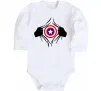 Детский боди Costume Captain America Белый фото