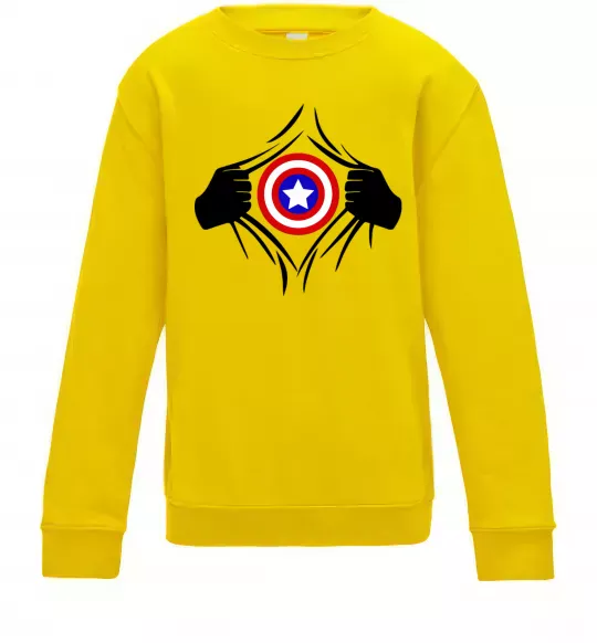 Дитячий світшот Costume Captain America Сонячно жовтий фото