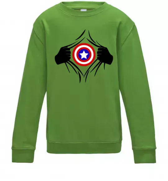 Дитячий світшот Costume Captain America Лаймовий фото