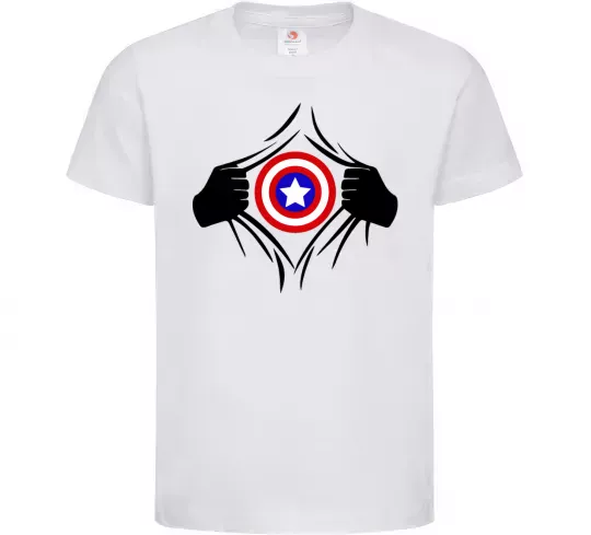 Дитяча футболка Costume Captain America Білий фото