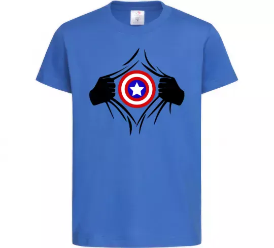 Дитяча футболка Costume Captain America Яскраво-синій фото