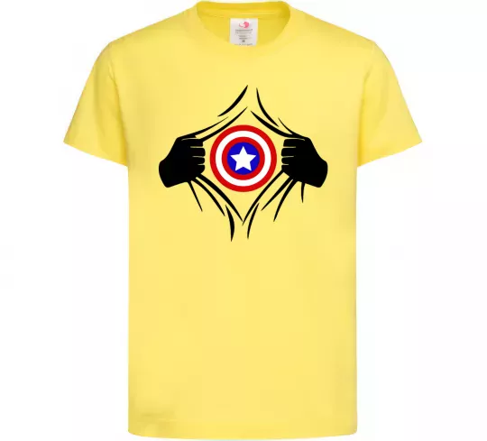 Дитяча футболка Costume Captain America Лимонний фото