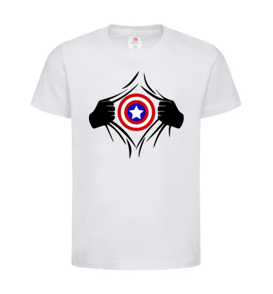Дитяча футболка Costume Captain America Білий фото