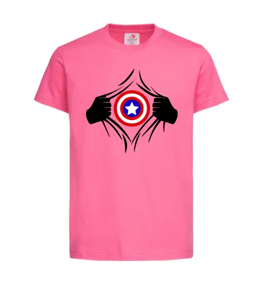 Дитяча футболка Costume Captain America Яскраво-рожевий фото