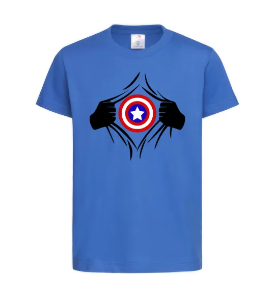 Дитяча футболка Costume Captain America Яскраво-синій фото