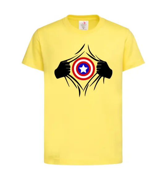 Дитяча футболка Costume Captain America Лимонний фото