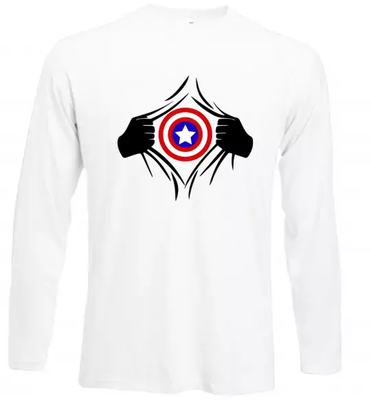 Лонгслив Costume Captain America Белый фото