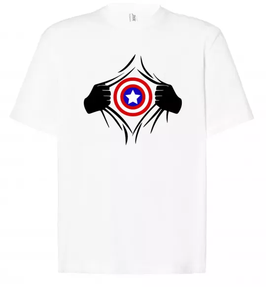 Футболка Оверсайз Costume Captain America Білий фото