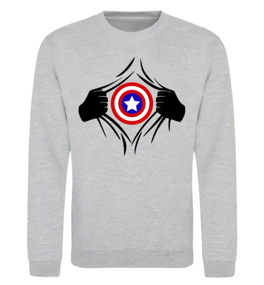 Світшот Costume Captain America Сірий меланж фото