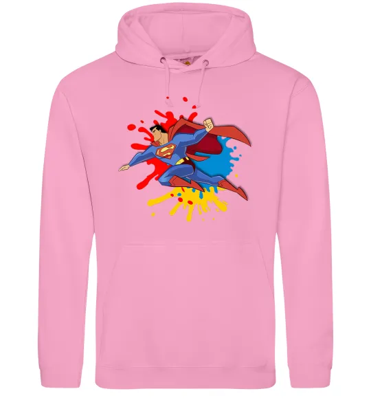 Жіноча толстовка (худі) Супермен бризки Рожевий фото