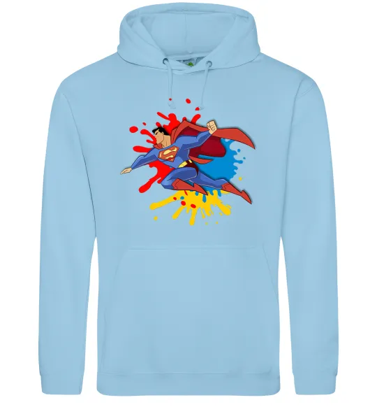 Жіноча толстовка (худі) Супермен бризки Блакитний фото