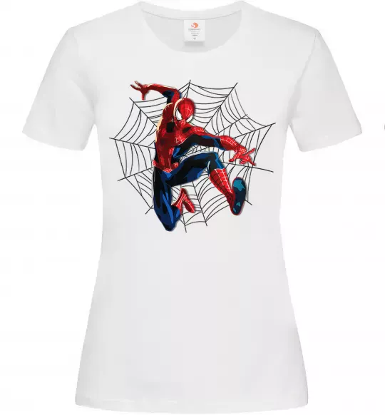 Женская футболка Паутина Спайдермен Белый фото
