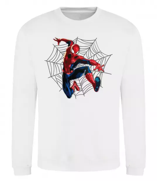 Свитшот Паутина Спайдермен Белый фото
