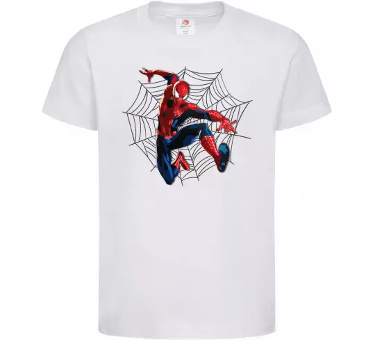 Дитяча футболка Паутина Спайдермен Білий фото