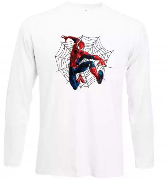 Лонгслів Паутина Спайдермен Білий фото