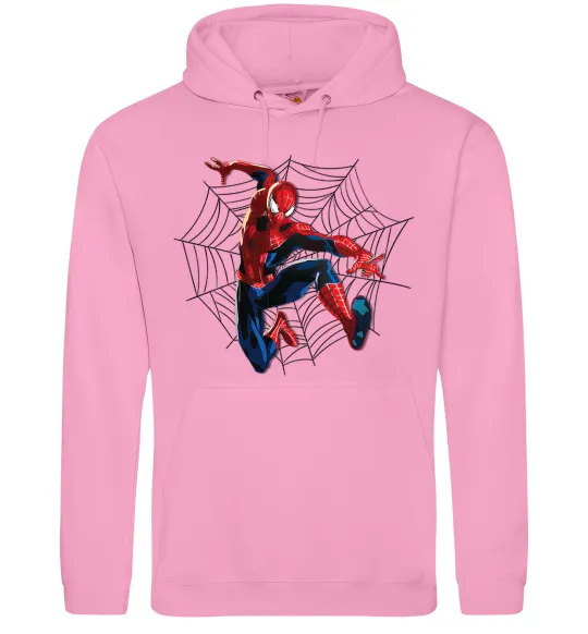 Чоловіча толстовка (худі) Паутина Спайдермен Рожевий фото