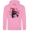 Жіноча толстовка (худі) Паутина Спайдермен Рожевий фото