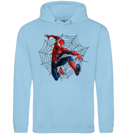 Жіноча толстовка (худі) Паутина Спайдермен Блакитний фото