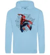 Жіноча толстовка (худі) Паутина Спайдермен Блакитний фото