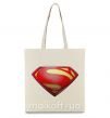 Эко-сумка Superman logo texture Бежевый фото