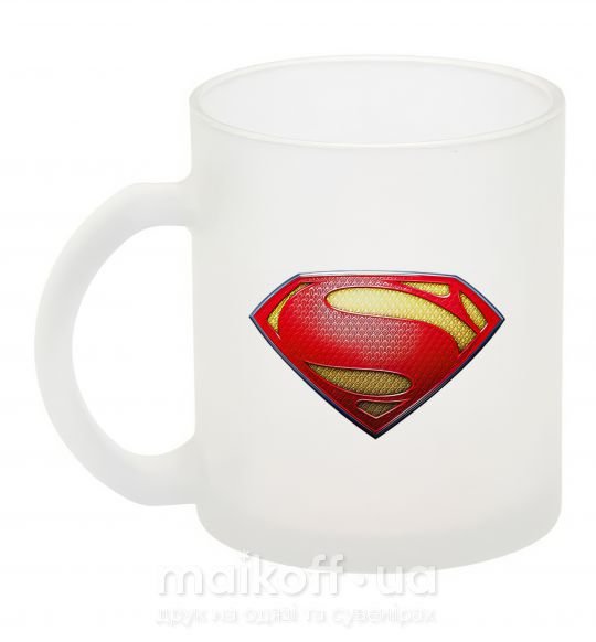 Чашка стеклянная Superman logo texture Фроузен фото