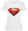 Женская футболка Superman logo texture Белый фото