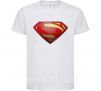 Дитяча футболка Superman logo texture Білий фото