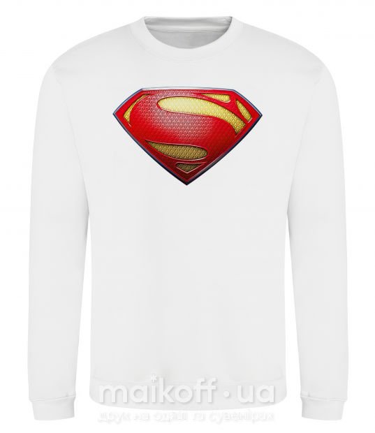 Світшот Superman logo texture Білий фото