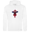 Чоловіча толстовка (худі) Spiderman upside down Білий фото