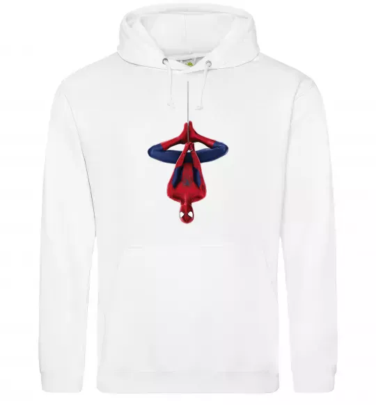 Жіноча толстовка (худі) Spiderman upside down Білий фото