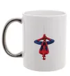 Чашка с цветной ручкой Spiderman upside down Серебро Чашка с цветной ручкой Spiderman upside down Серебро фото