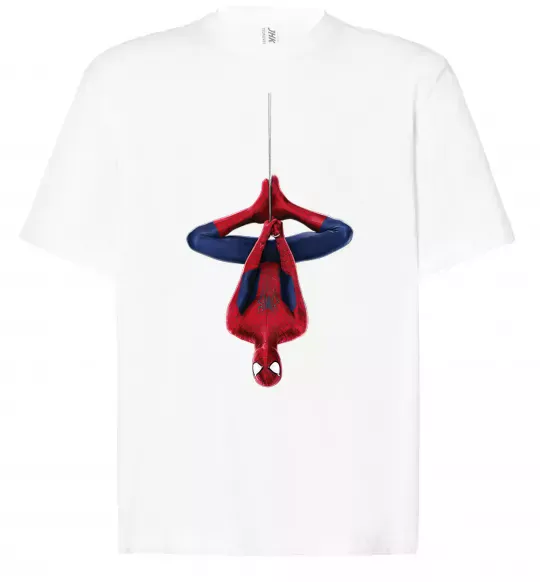 Футболка Оверсайз Spiderman upside down Белый фото