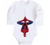 Детский боди Spiderman upside down Белый фото