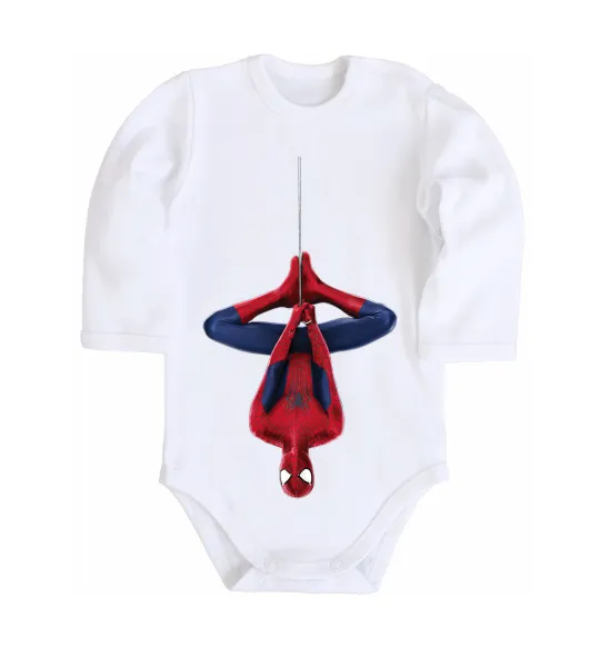 Дитячий бодік Spiderman upside down Білий фото