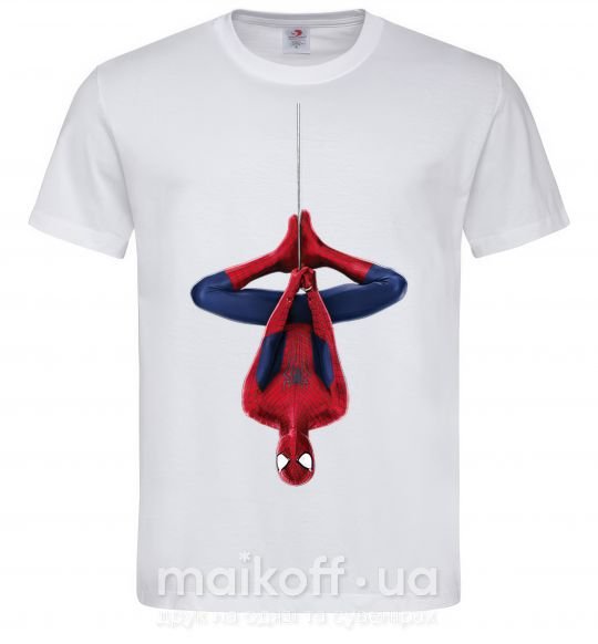 Чоловіча футболка Spiderman upside down Білий фото