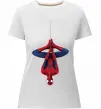 Женская премиум футболка Spiderman upside down Белый фото