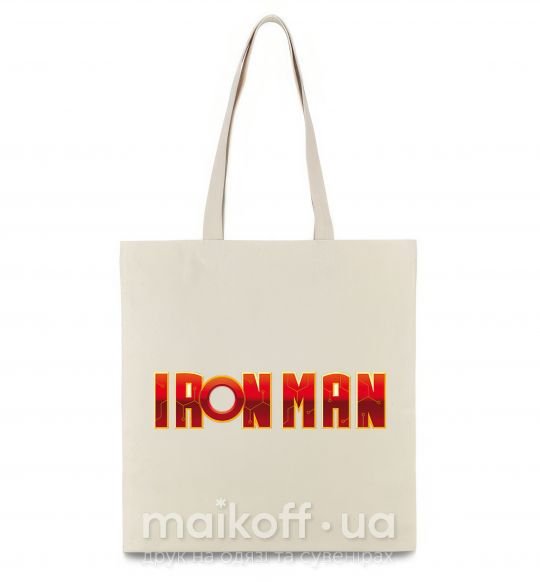 Еко-сумка Ironman logo Бежевий фото