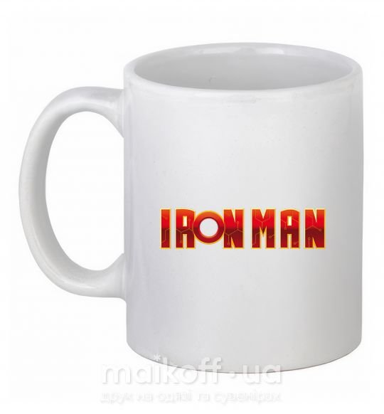 Чашка керамічна Ironman logo Білий фото