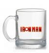 Чашка стеклянная Ironman logo Прозрачный фото