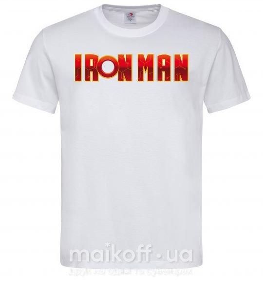 Чоловіча футболка Ironman logo Білий фото
