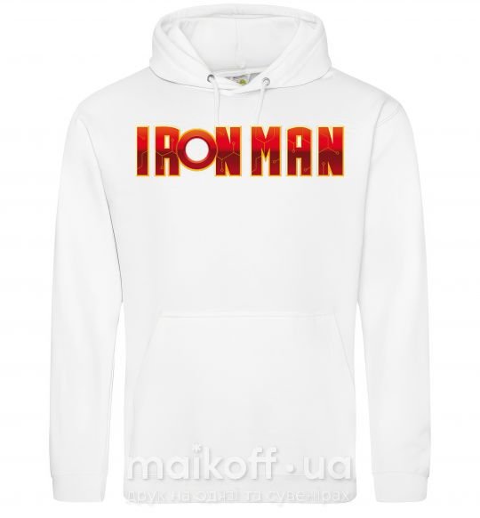 Жіноча толстовка (худі) Ironman logo Білий фото