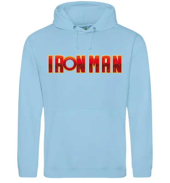 Чоловіча толстовка (худі) Ironman logo Блакитний фото