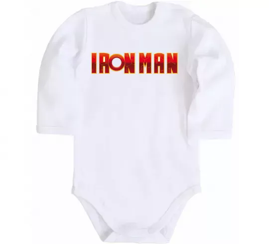 Детский боди Ironman logo Белый фото