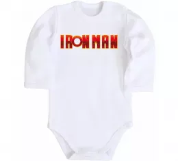 Детский боди Iron man costume Белый фото