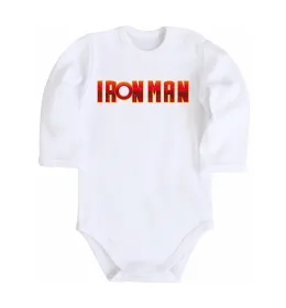 Дитячий бодік Ironman logo Білий фото