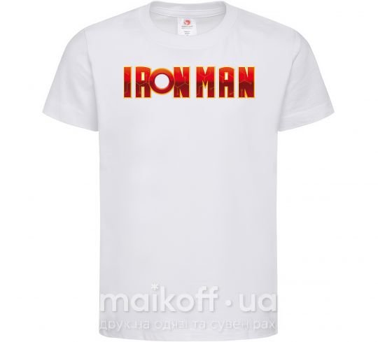 Дитяча футболка Ironman logo Білий фото