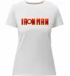 Женская премиум футболка Ironman logo Белый фото