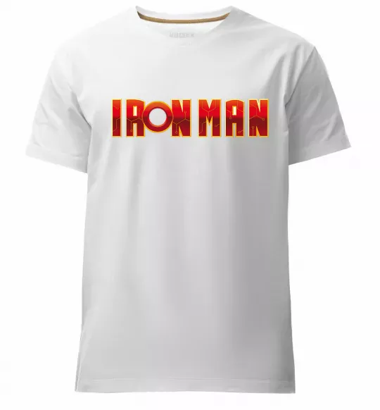 Чоловіча преміум футболка Ironman logo Білий фото
