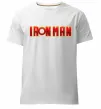 Чоловіча преміум футболка Ironman logo Білий фото